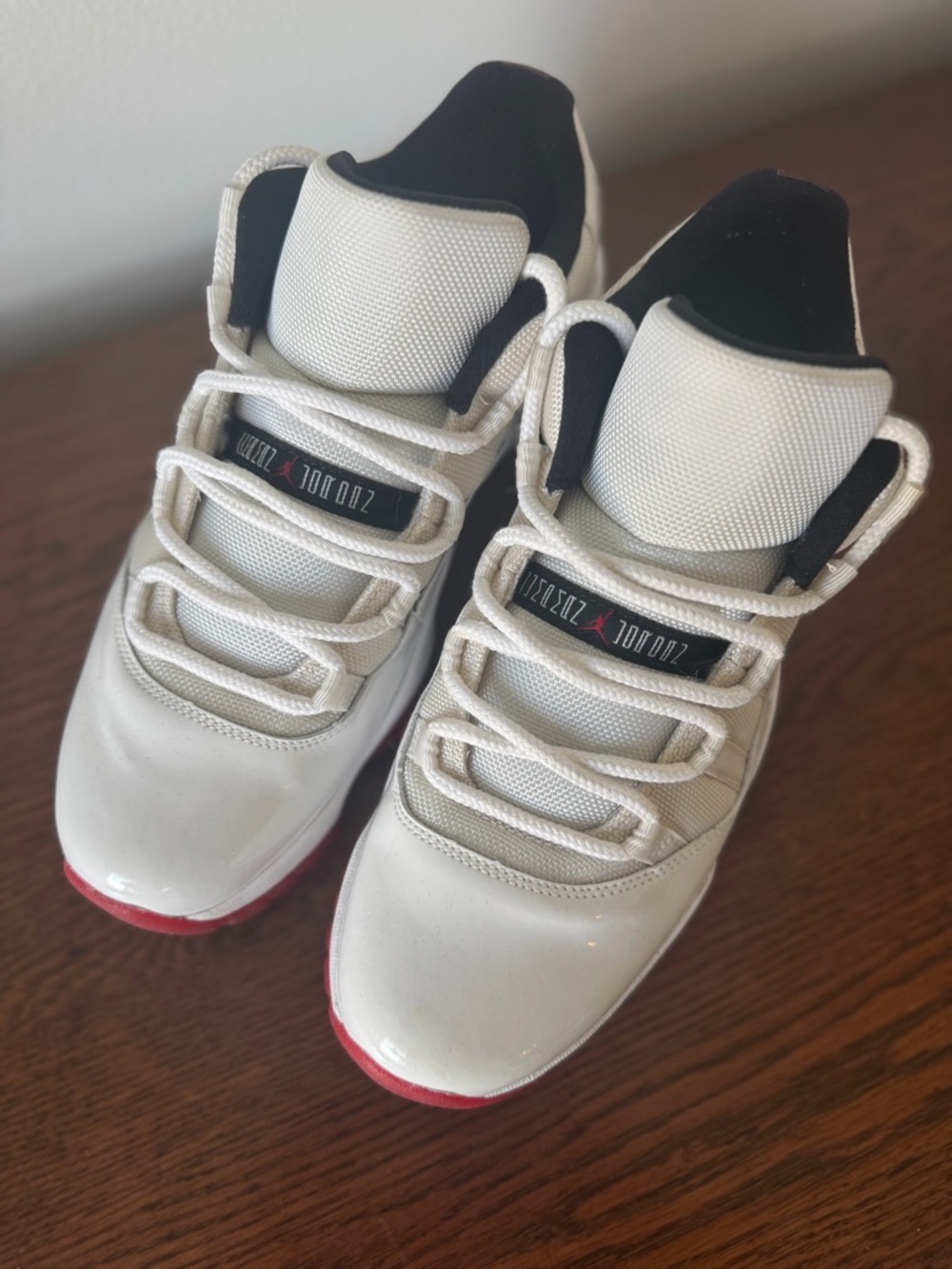 Nike Air Jordan Retro XI Low Cherry Bottom White Red 528895-101 Mens Sz 11